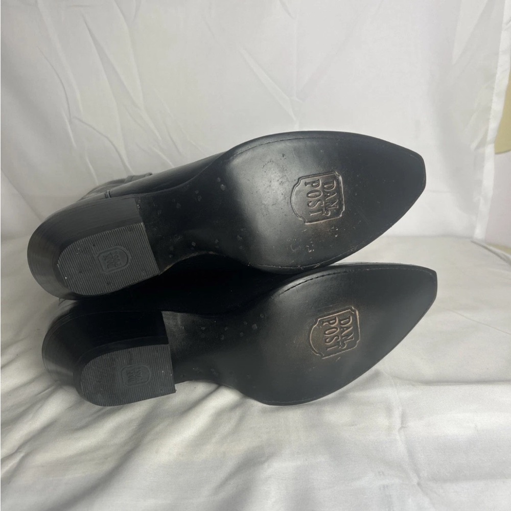Dan Post Black Leather Western Boots - Picture 4 of 8
